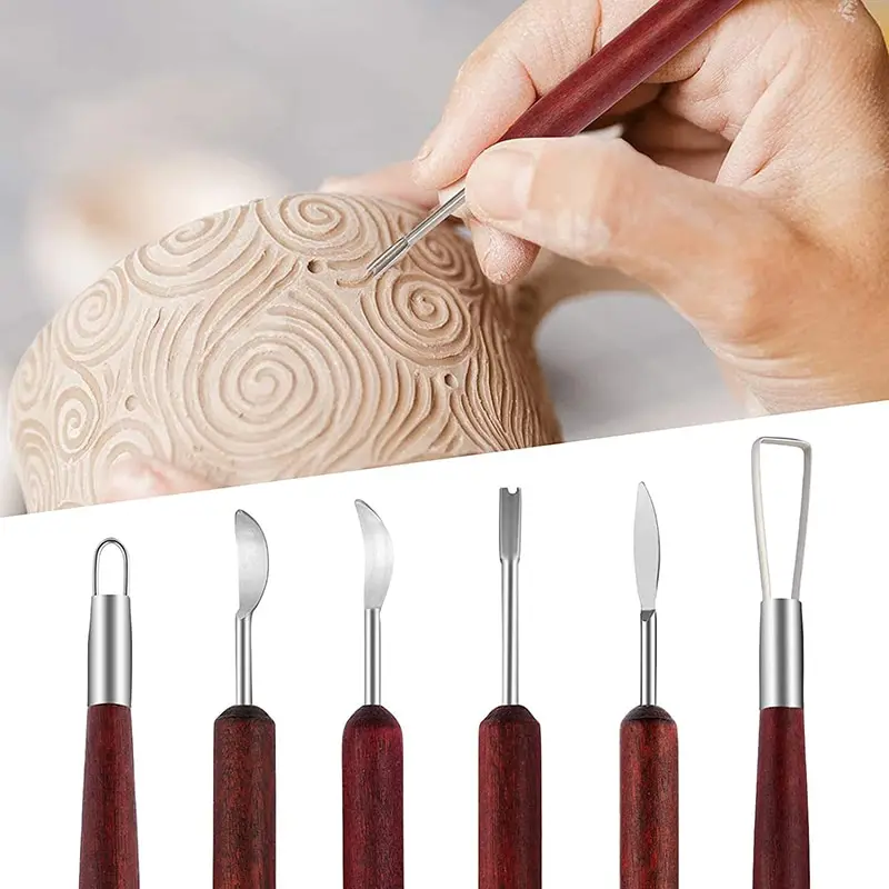 アーティストの6ピース木製陶芸ツールキット - 精密な彫刻と - Wood Chisel Set のレビューと価格