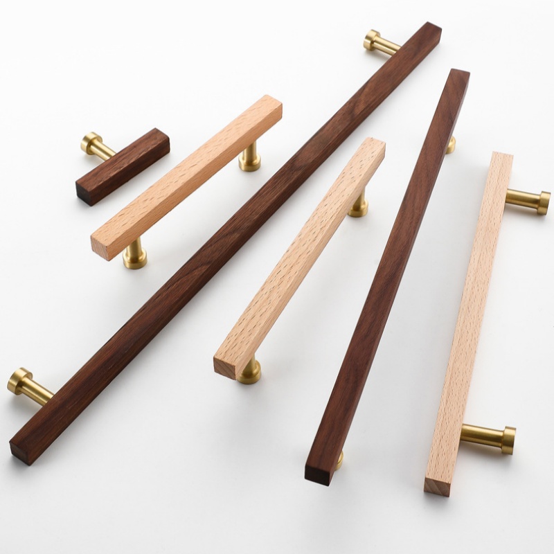 真鍮製ブナ材ウォールナット木製ワードローブドアプル、和風キッ - Woodworking In Japanese のレビューと価格