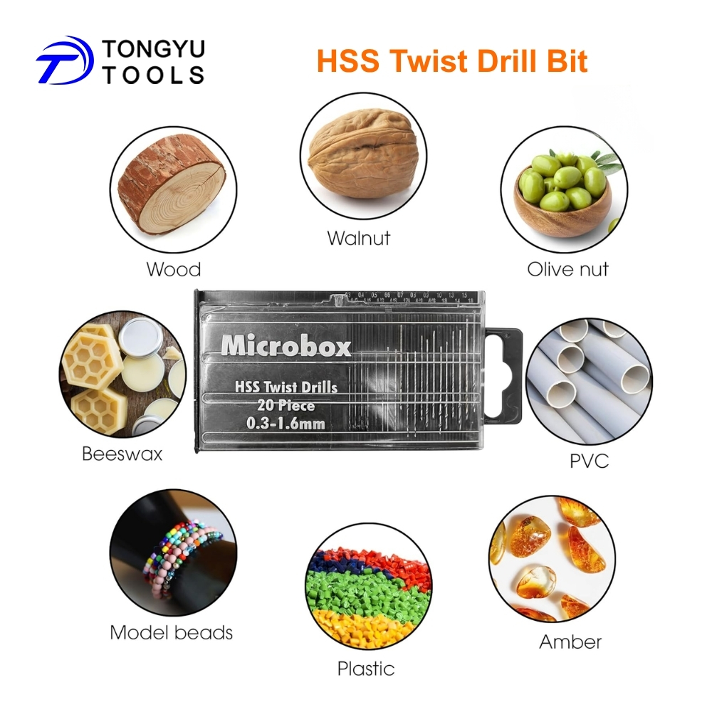 マイクロミニツイストドリルビットセット 0.3-1.6mm  - Woodworking Resin のレビューと価格