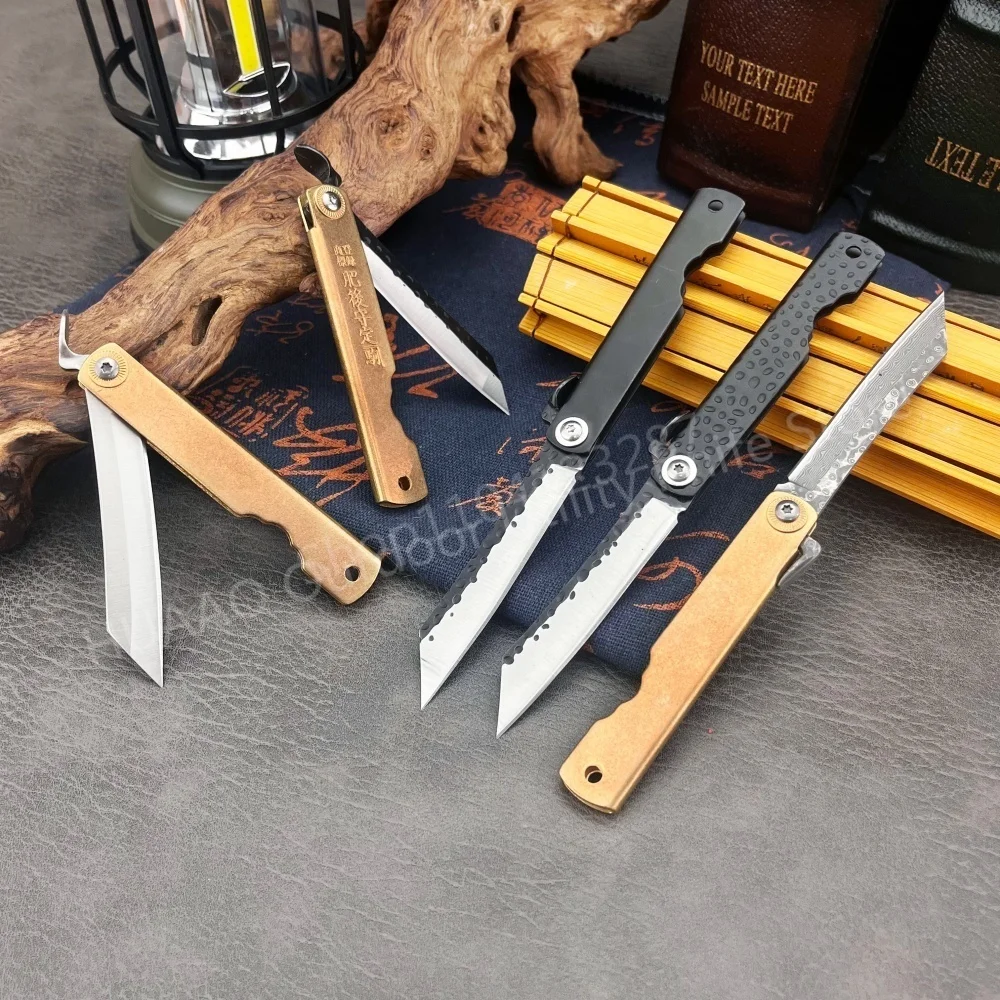 小さなヒゴノカミ日本折りたたみナイフポケットナイフ鍛造刃シャ - Woodworking In Japanese のレビューと価格